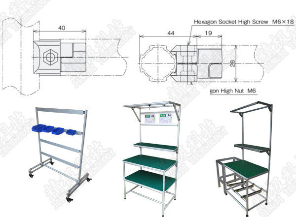 Al-1-B Gegoten van het de Montage Binnenbuizenstelsel van de Aluminiumpijp de Verbindingen Hoge Esthetische Waarde zonder het Schitteren