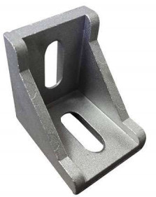 Sandblasting Aluminum Corner Bracket Silver Aluminum Profile Connector D Bracket