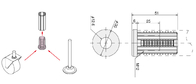 Het lichtgewichttype van de Koppelingsklauw van de Aluminiumpijp al-39 Voet Kop Mannelijke Koppeling