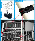 Zwarte ABS bedekten de Verbindingen van de Metaalpijp voor Opslagrek/van het Pakhuisrek Systeem met een laag