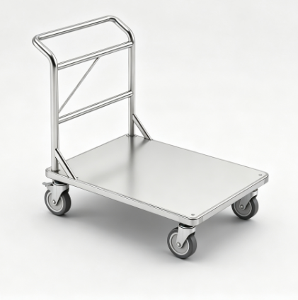 KTD‑T‑008 Flat Trolley, SUS304 SUS201 Material Handling Cart with 200kg Load Capacity