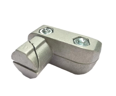 Zilverkleurige aluminium buisconnector die een vast ADC12 flexibel ellebooggewricht ondersteunt