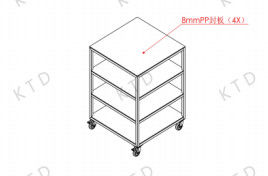 Duurzame bevestiging Transport trolley met een laadvermogen van 80 kg en 3 