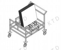 200 kg laadvermogen KUTED Transport Trolley, Stack Pin Trolley 1200Lx1000Wx1000H mm voor soepel vervoer