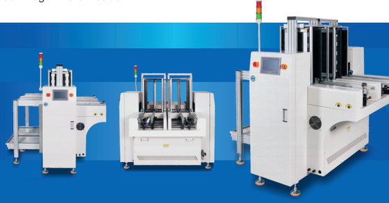 kwaliteit SMT-serie PCB-transportmachine/Dual Magazine Unloader Grensdimensie 1475x1475x1220mm PCB-hoogte 900±20mm fabriek